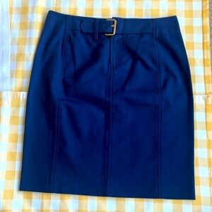 Like new Lauren Ralph Lauren belted pencil skirt navy blue